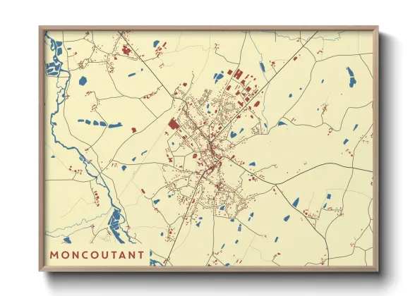 Une affiche de carte sur Moncoutant