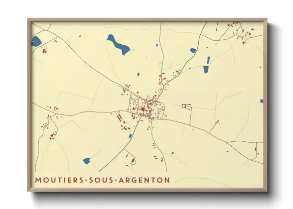 Une affiche de carte sur Moutiers-sous-Argenton