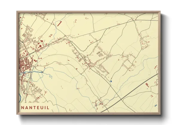 Une affiche de carte sur Nanteuil