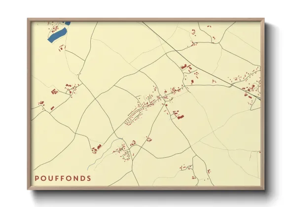 Une affiche de carte sur Pouffonds