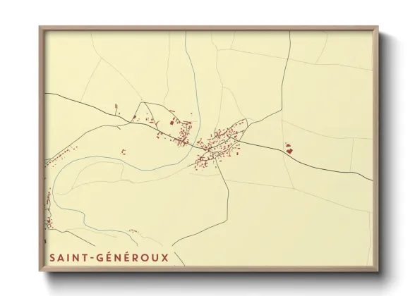 Une affiche de carte sur Saint-Généroux
