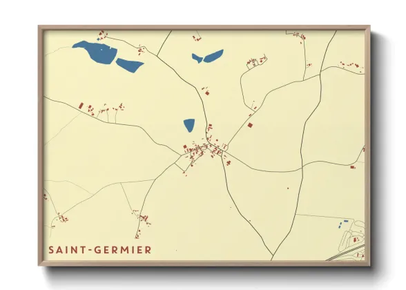 Une affiche de carte sur Saint-Germier