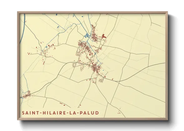 Une affiche de carte sur Saint-Hilaire-la-Palud