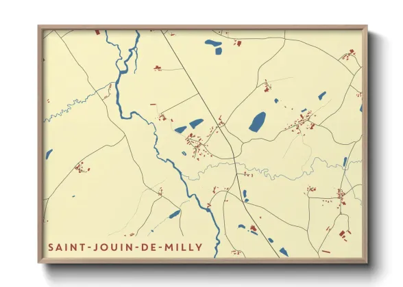 Une affiche de carte sur Saint-Jouin-de-Milly