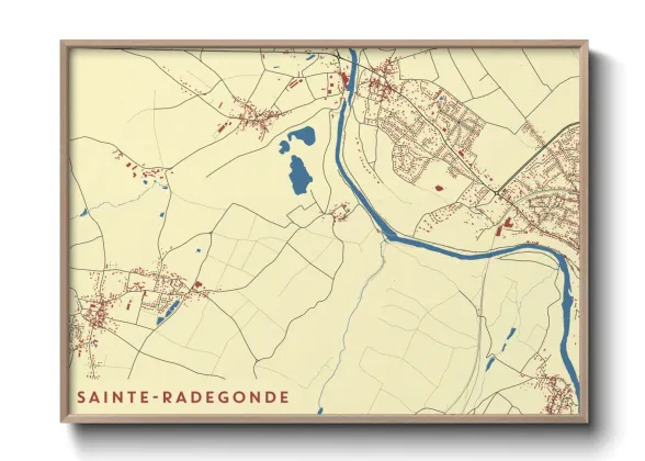 Une affiche de carte sur Sainte-Radegonde