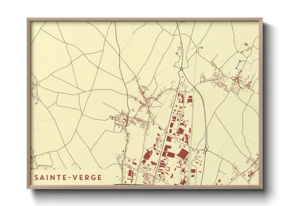 Une affiche de carte sur Sainte-Verge