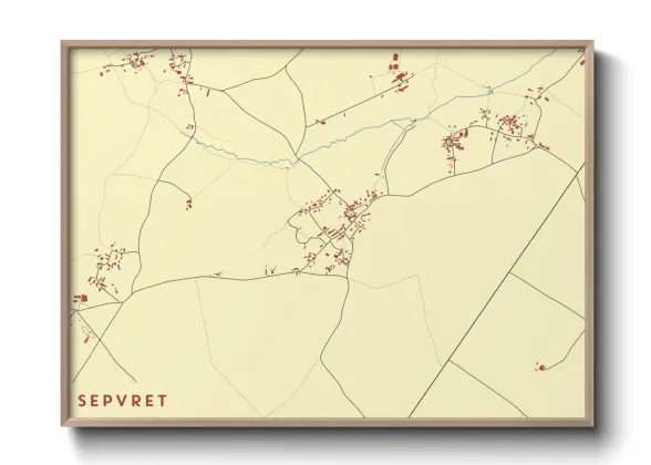 Une affiche de carte sur Sepvret