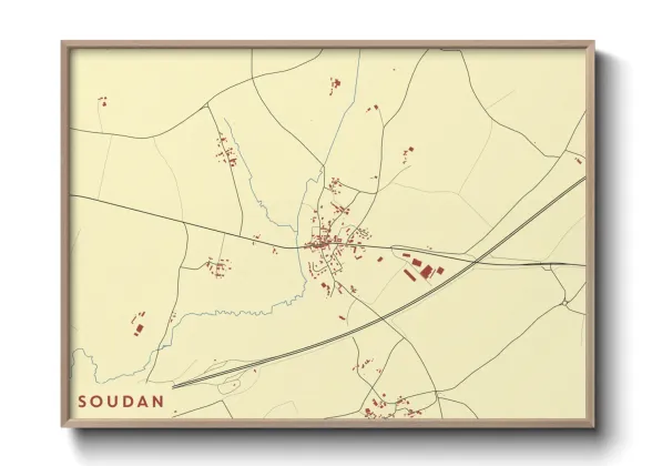 Une affiche de carte sur Soudan