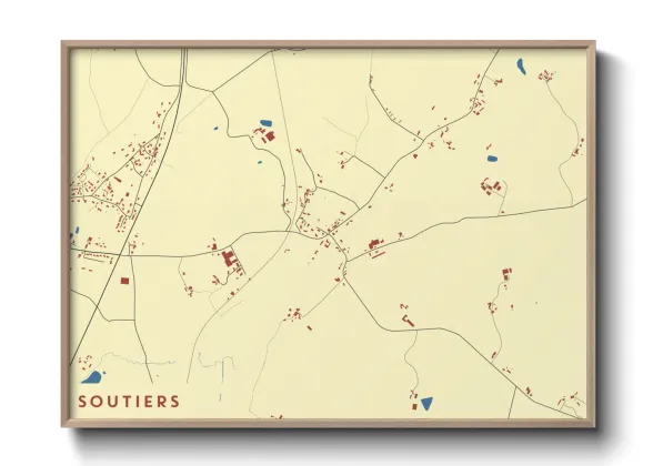 Une affiche de carte sur Soutiers