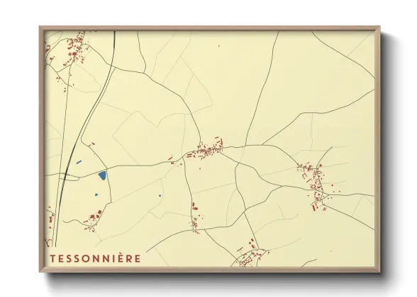 Une affiche de carte sur Tessonnière