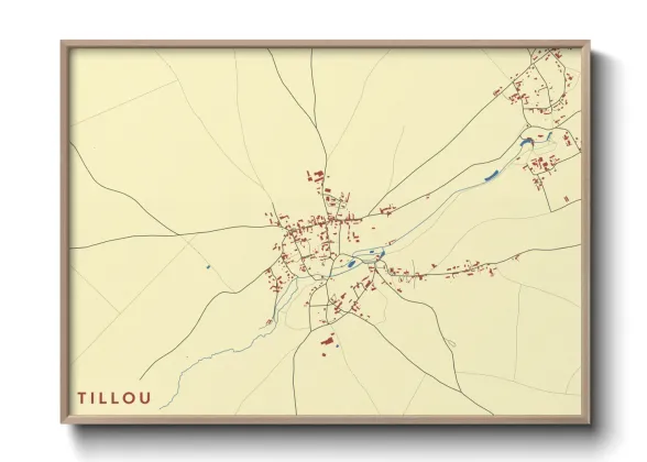 Une affiche de carte sur Tillou