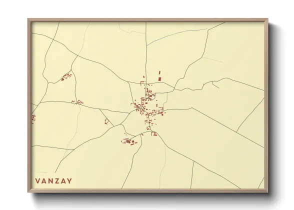 Une affiche de carte sur Vanzay