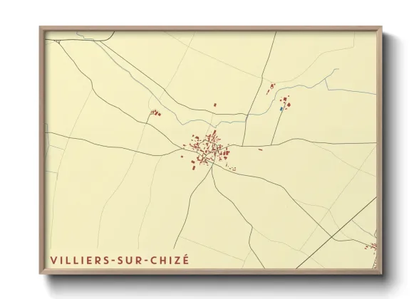 Une affiche de carte sur Villiers-sur-Chizé