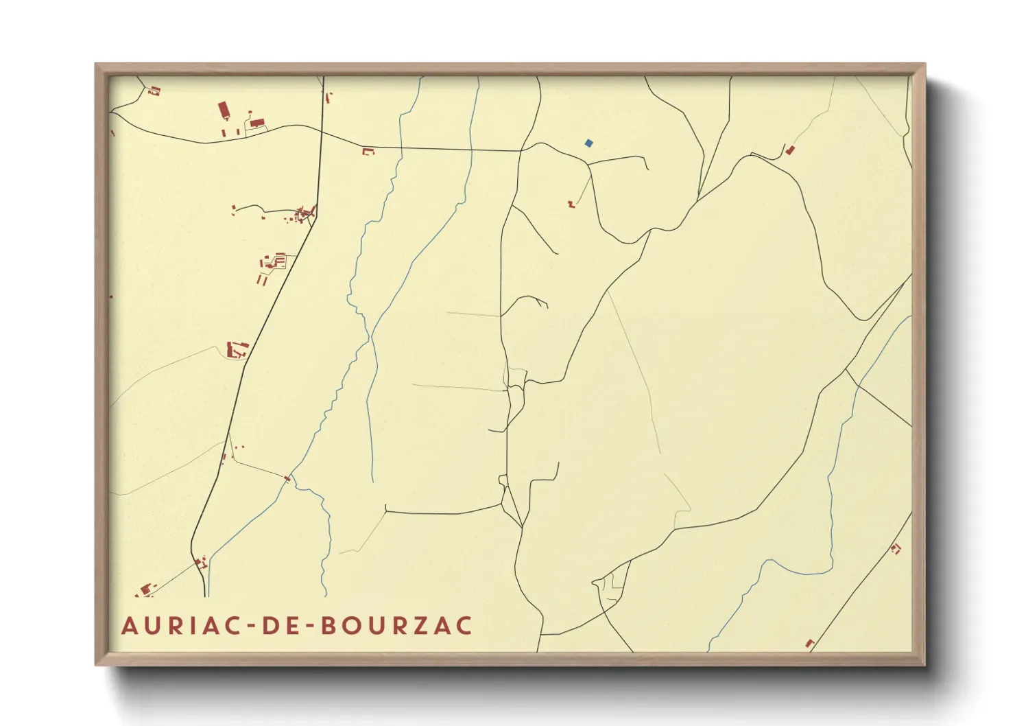 Un poster carteAuriac-de-Bourzac