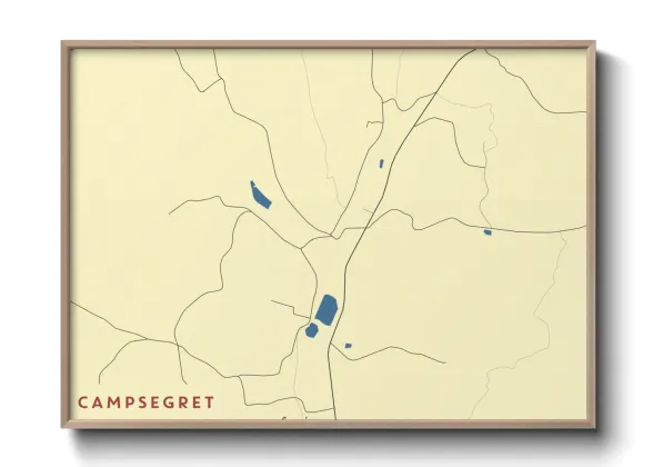 Une affiche de carte sur Campsegret