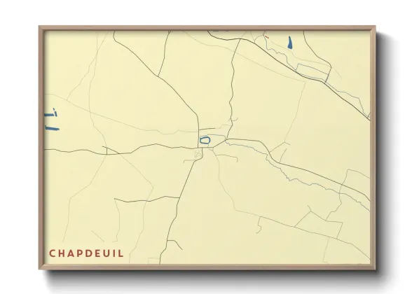 Une affiche de carte sur Chapdeuil