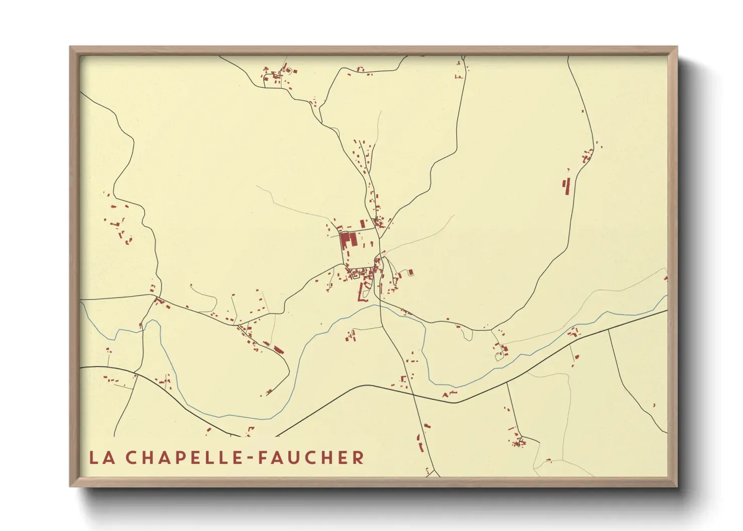 Un poster carteLa Chapelle-Faucher