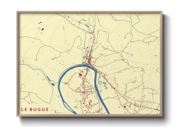 Une affiche de carte sur Le Bugue