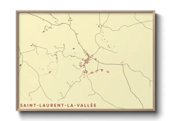 Une affiche de carte sur Saint-Laurent-la-Vallée