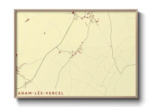 Une affiche de carte sur Adam-lès-Vercel