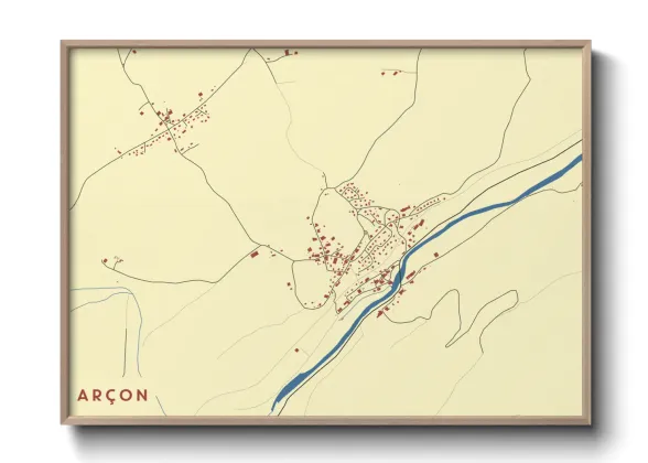 Une affiche de carte sur Arçon