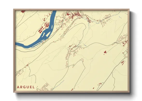 Une affiche de carte sur Arguel
