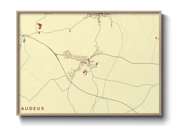 Une affiche de carte sur Audeux