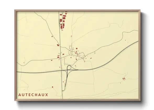 Une affiche de carte sur Autechaux