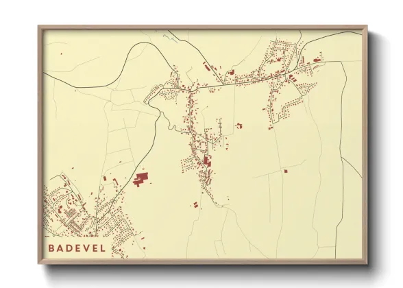 Une affiche de carte sur Badevel