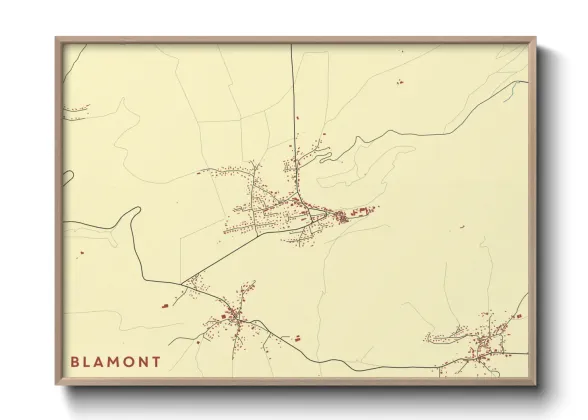Une affiche de carte sur Blamont