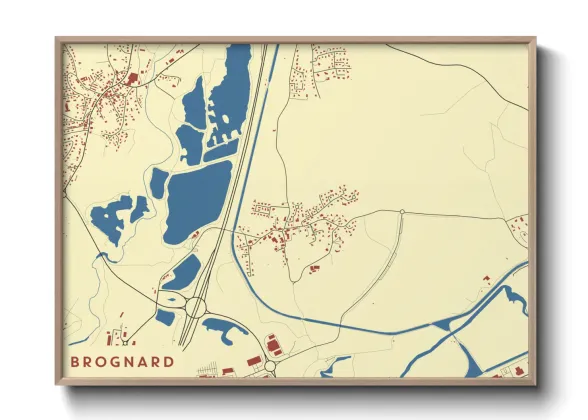 Une affiche de carte sur Brognard