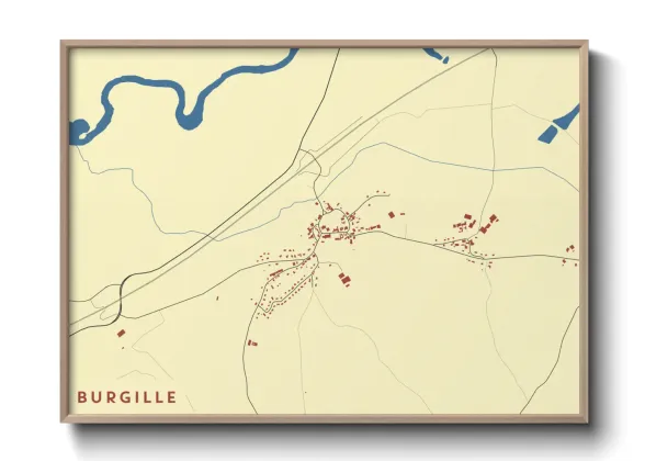 Une affiche de carte sur Burgille