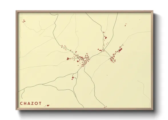Une affiche de carte sur Chazot