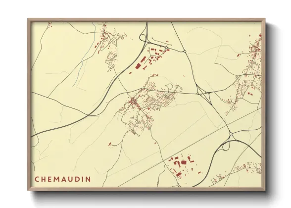 Une affiche de carte sur Chemaudin