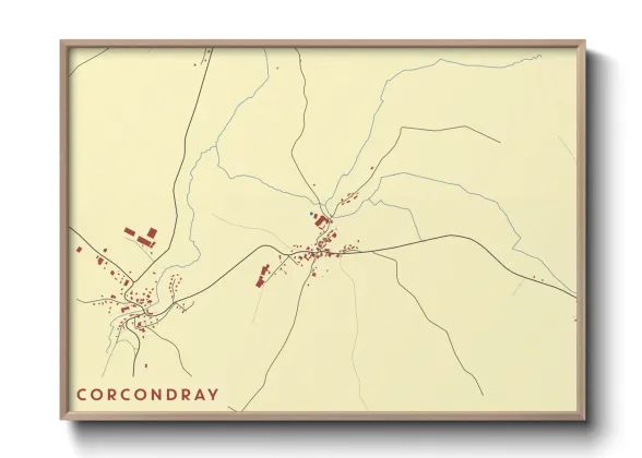 Une affiche de carte sur Corcondray