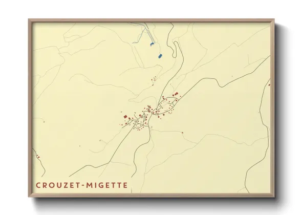 Une affiche de carte sur Crouzet-Migette
