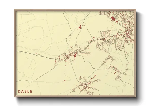 Une affiche de carte sur Dasle