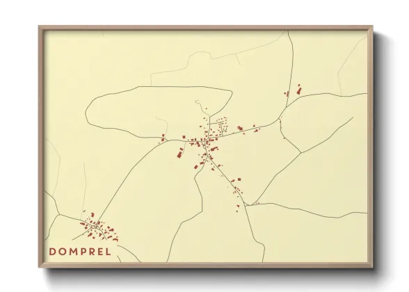 Une affiche de carte sur Domprel