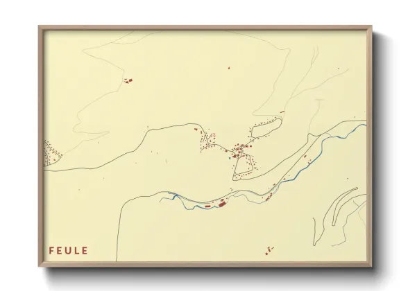 Une affiche de carte sur Feule