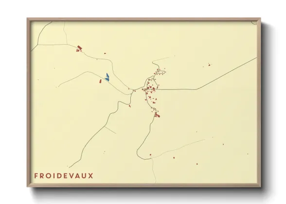 Une affiche de carte sur Froidevaux