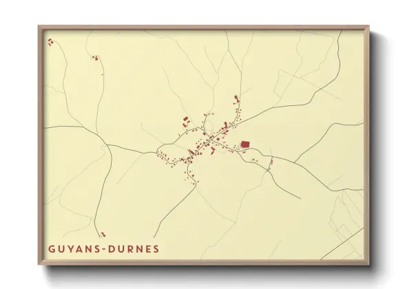 Une affiche de carte sur Guyans-Durnes
