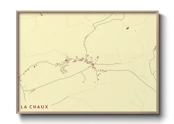 Une affiche de carte sur La Chaux