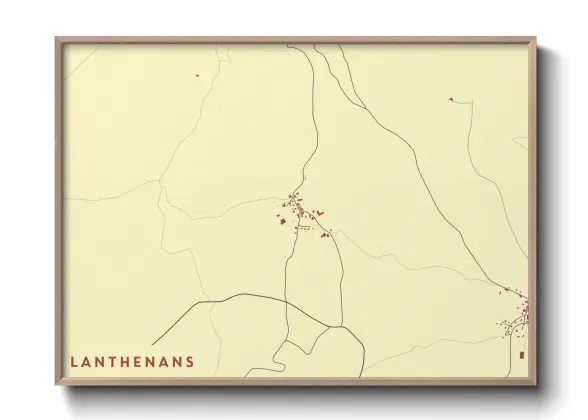 Une affiche de carte sur Lanthenans