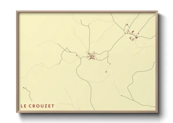 Une affiche de carte sur Le Crouzet