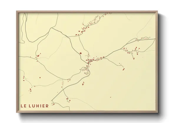 Une affiche de carte sur Le Luhier