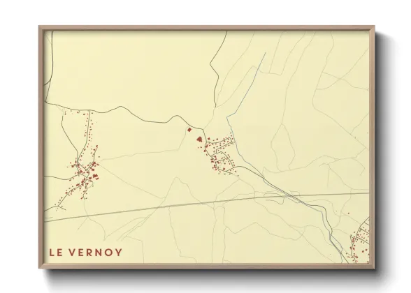 Une affiche de carte sur Le Vernoy