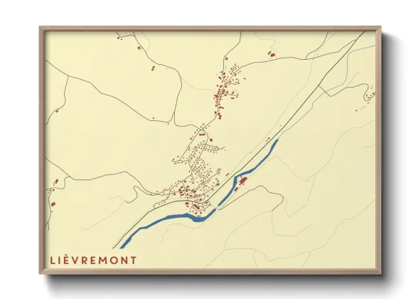 Une affiche de carte sur Lièvremont