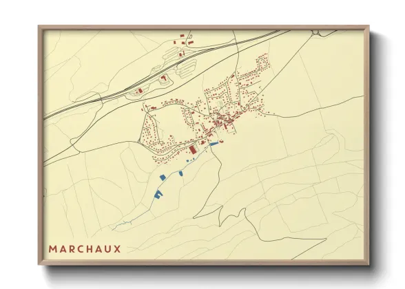 Une affiche de carte sur Marchaux