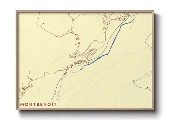 Une affiche de carte sur Montbenoît