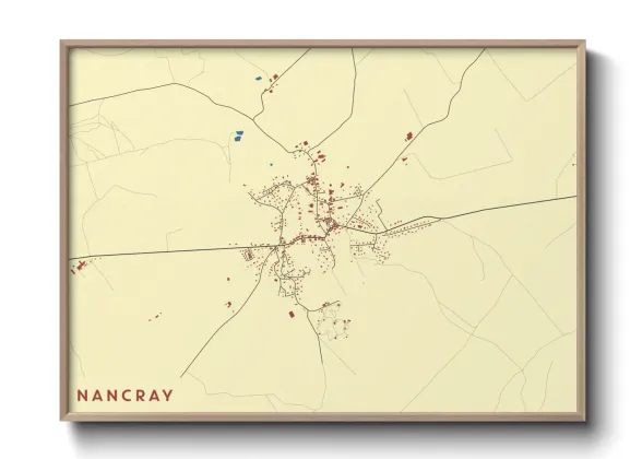 Une affiche de carte sur Nancray